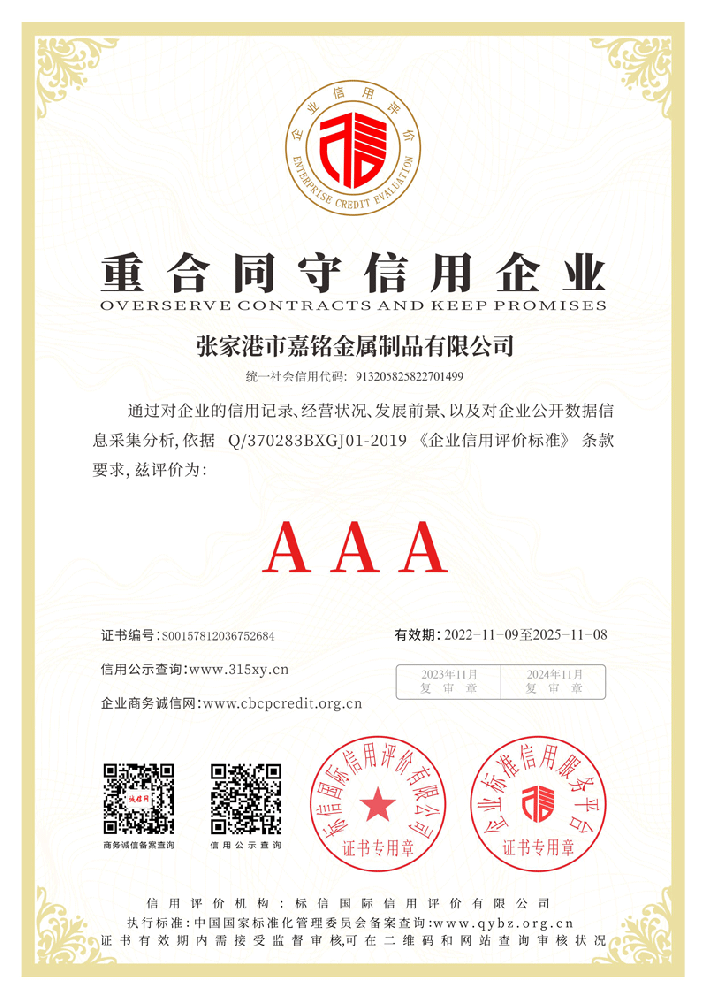 重合同守信用企業(yè)